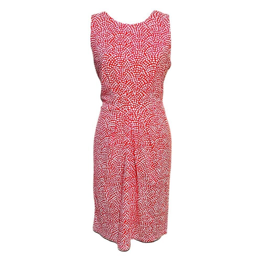 J. McLaughlin Red White Sleeveless Catalina Cloth Dress Size XS 47776